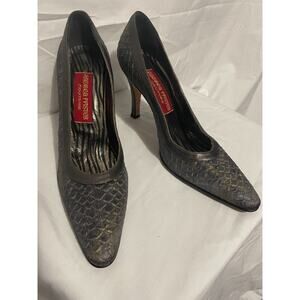 Vintage Andrea Pfister Couture Leather High Heel Pumps Women's US Size 6.5
